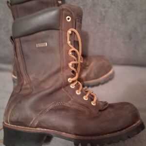 L.L. Bean Brown Leather Lace-Up Work Boots